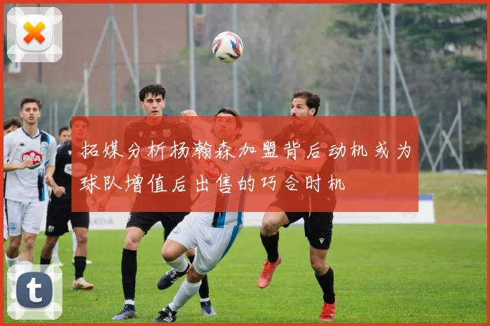 拓媒分析杨瀚森加盟背后动机或为球队增值后出售的巧合时机
